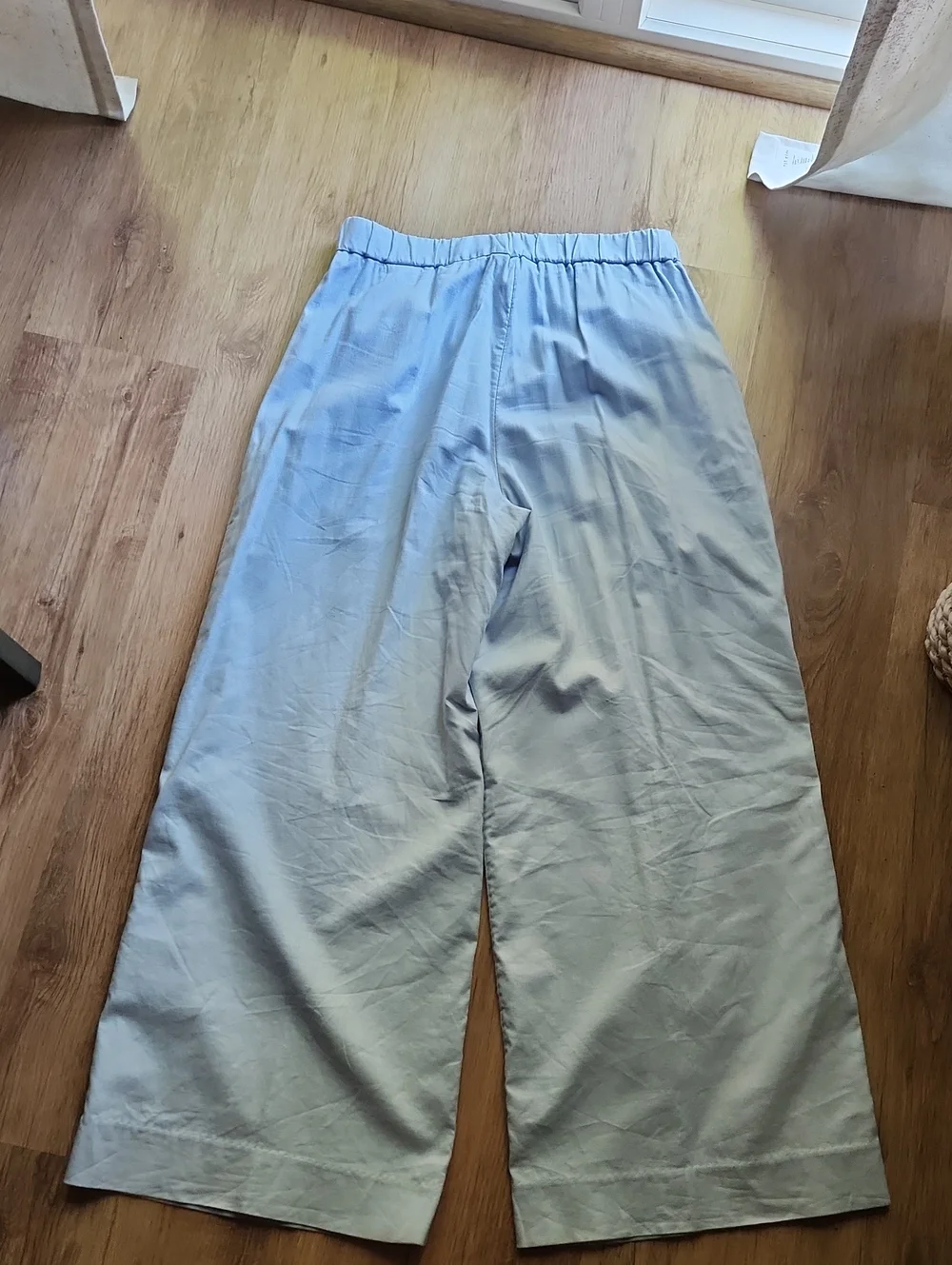 Banana Republic Light Blue Wide Leg Trousers Linen/Cotton Blend Size 4